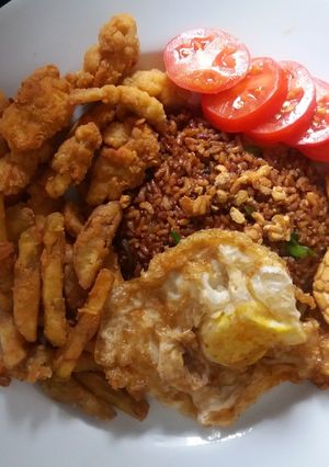Foto resep Nasi goreng lada hitam (beras merah)