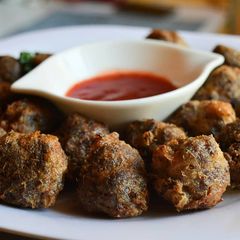 A picture of Round Spicy Mini Kebabs #CharityRecipe.