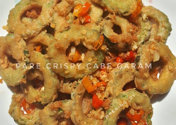 Bagaimana Menyiapkan Pare Crispy Cabe Garam Anti Gagal