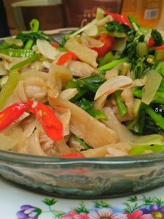 Foto resep Tumis Bayam Sawi Jamur Tiram