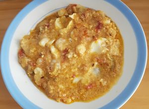 Una foto de Bacalao en salsa