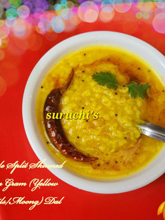 A picture of Simple Split Skinned Green Gram/Mung (Yellow Lentils/Moong) Dal.