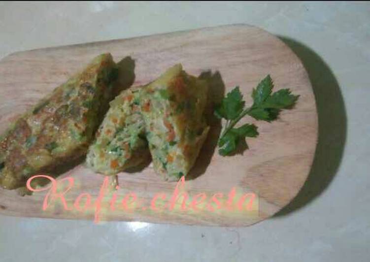 Telur dadar gulung abon