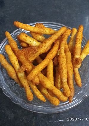 A picture of Homemade kurkure.