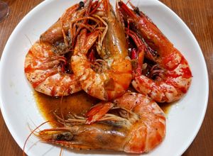 Hình của món Tôm sú ram.