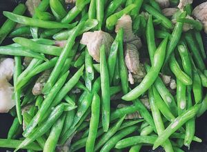 Hình của món Đậu que xào thịt.