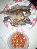 Mujair goreng + dabu dabu lemong