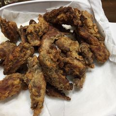 A picture of Fried squirrel using "Power cooker express".