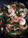 Tumis udang kacang panjang