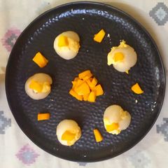 A picture of Stuff paneer mango Lychee delight.