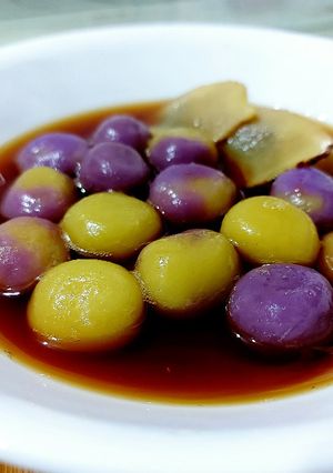紫薯芋圓🫐+地瓜圓🍡+QQ地瓜球🍠(適合親子手作)(台灣小吃) 的食譜成品照片
