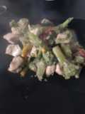 Pollo en base a soya con verduras