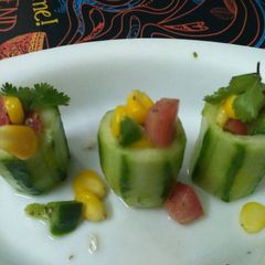 A picture of Cucumber corn bites.