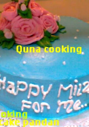 Foto resep Kue tart pandan mini 4 egg
