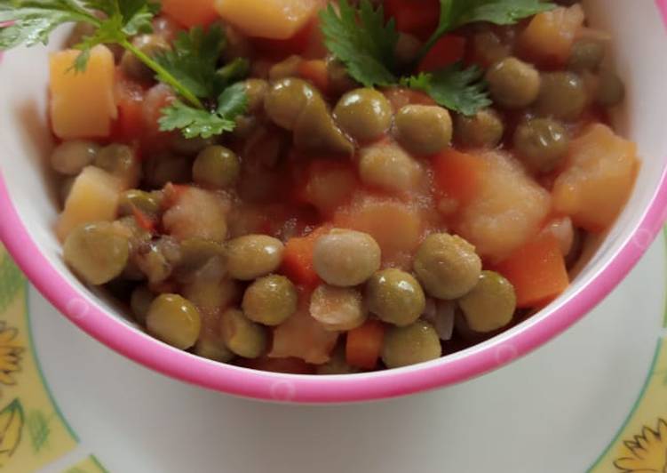 Step-by-Step Guide to Prepare Speedy Potato peas stew