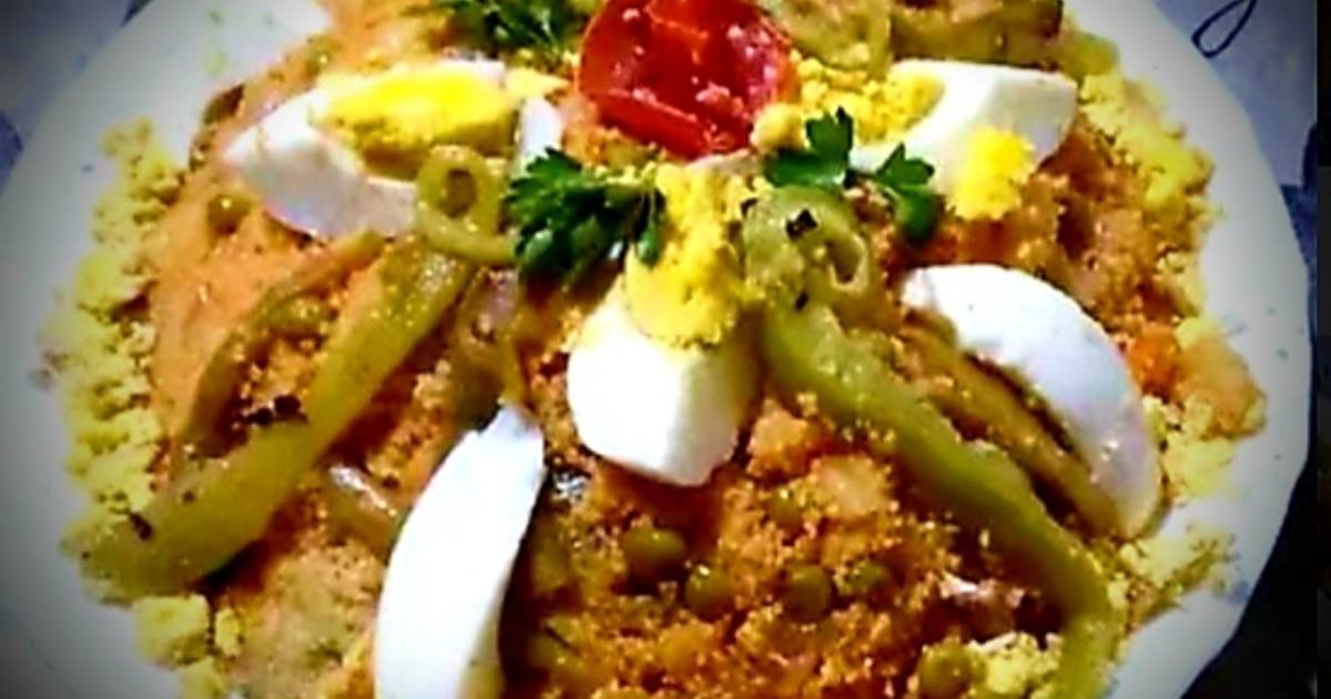 Couscous and steamed vegetables (tamakfoult=masfouf) Recipe by isabel