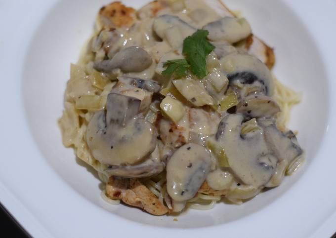 Pasta with Creamy Garlic Mushrooms