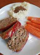 Meatloaf; ground beef and sweet sausage blend