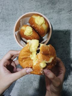Foto resep Vanilla custard cream donuts