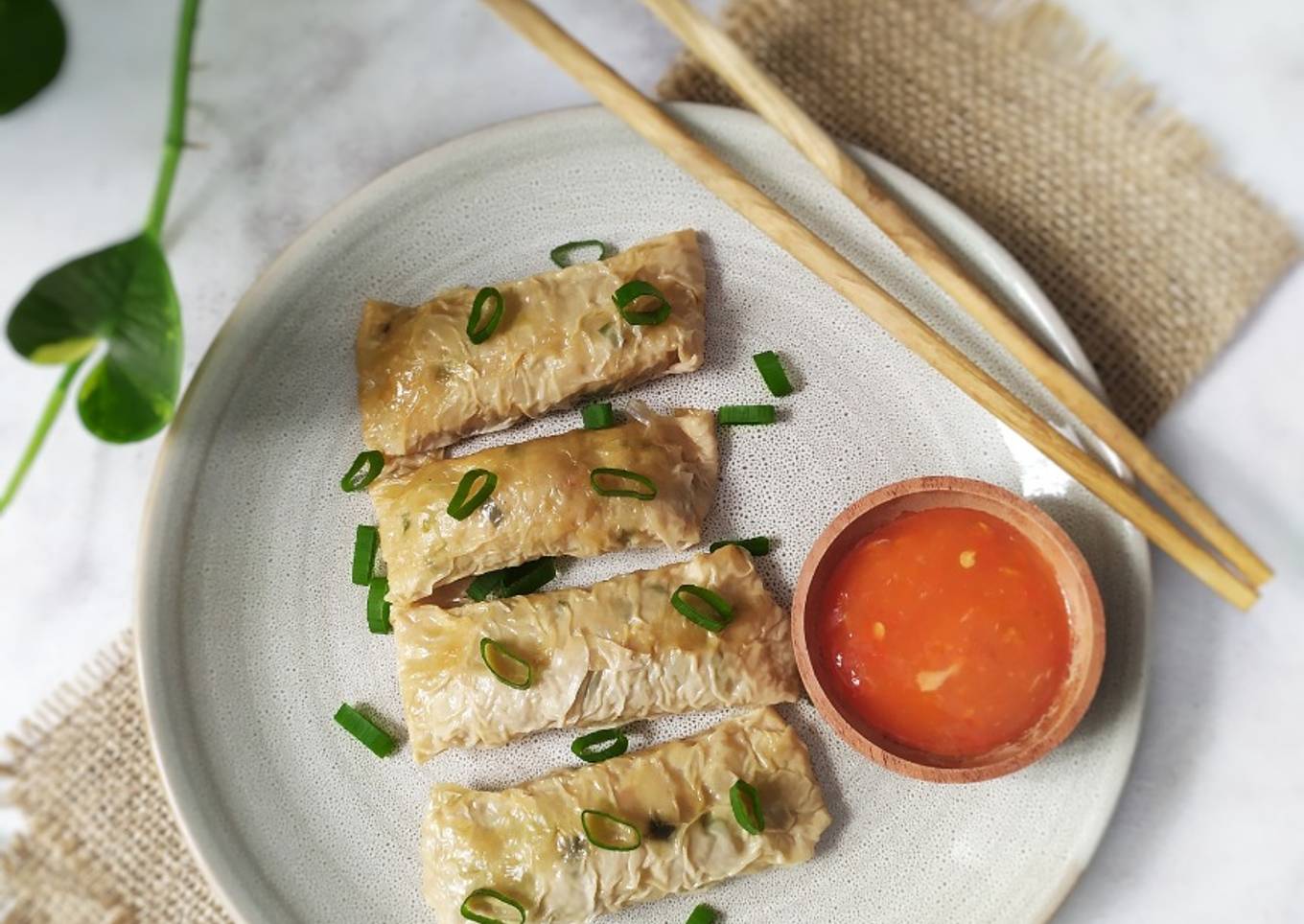 Dimsum kulit kembang tahu
