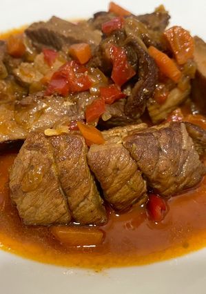 Una foto de Secreto de cerdo en salsa