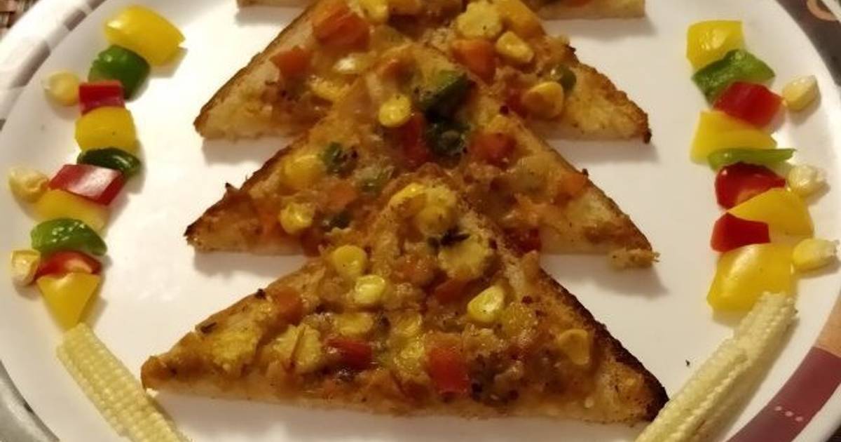 Bread Pizza Without Cheese Recipe By Samira Gupta Cookpad