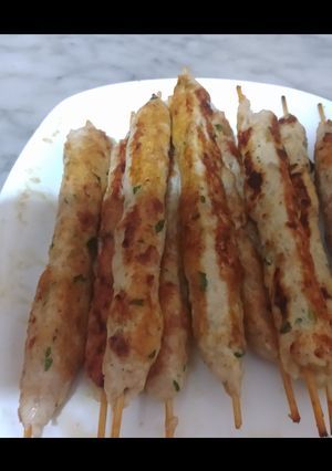 صورة لوصفة كفتة الدجاج المشوية في المقلاة بنكهة الجمر 😋😋