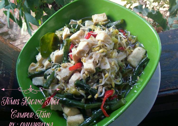 Tumis Kacang Toge Campur Tahu