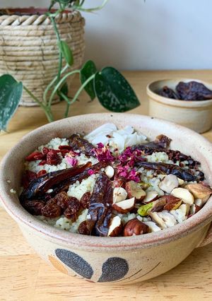 Foto resep Seffa (sweet couscous) Vegan dessert ala Maroko