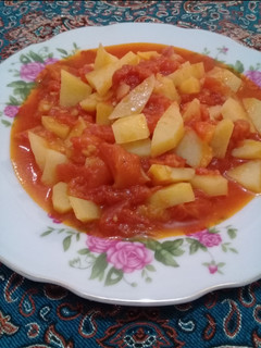 عکسی از دستور سیب زمینی🍟 گوجه🍅