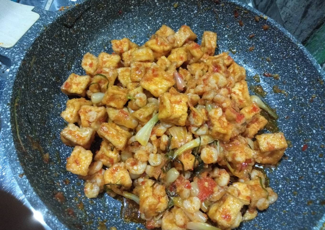 Sambal Goreng Udang Tahu Bawang Rambut