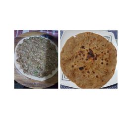 A picture of Beef mince paratha.