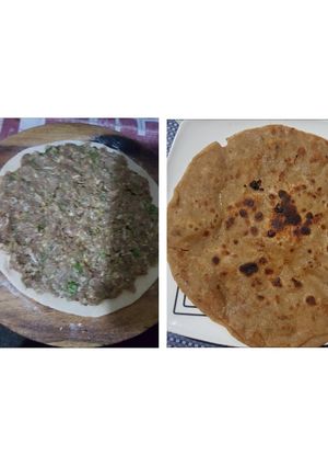 A picture of Beef mince paratha.