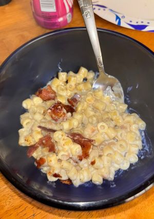 A picture of Creamy Parmesan Bacon Ditalini.