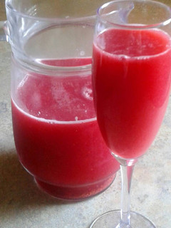 Una foto de Jugo de frambuesas
