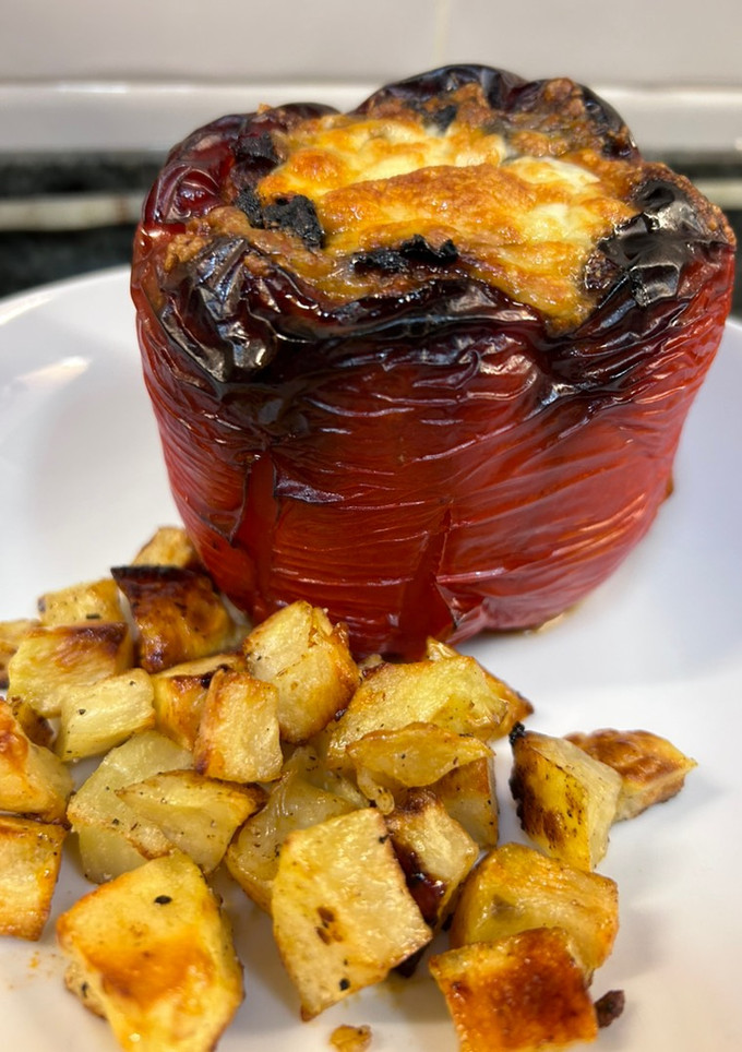 Una foto de Pimientos rellenos de carne en Airfryer Cosori