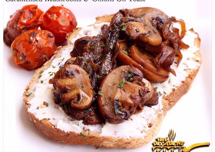 Recipe of Favorite Caramelised mushrooms and onions