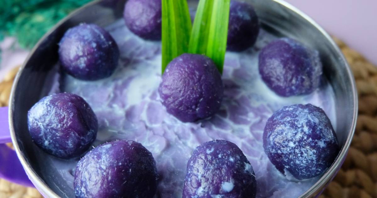 Resep Bubur Sumsum Candil Ungu Dari Ubi Ungu Tepung Tapioka Dan Beras