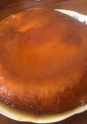 Una foto de Flan de calabaza