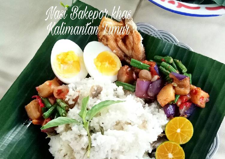 Nasi Bakepor khas Kalimantan Timur