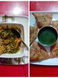 हींग समोसा संग समोसा चाट (Hing samosa sang samosa chat recipe in Hindi)