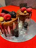 شوكليت كيك بالتوت والبندق 🍫🍓