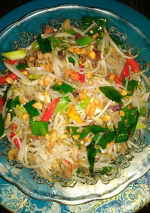 Foto resep Taoge panjang garlic pedas