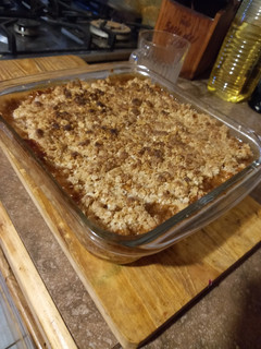 Una foto de Crumble de manzana