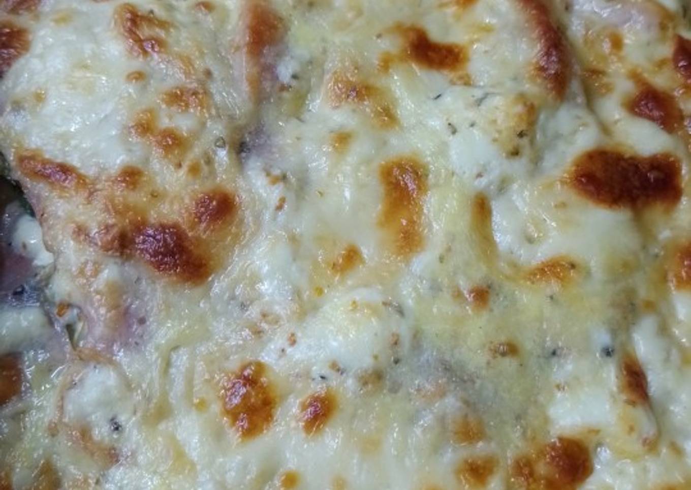 Tarta de zapallitos jamón y queso sin masa 🧀🥓