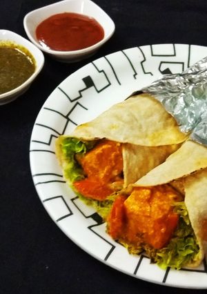 A picture of Paneer Tikka Wrap.