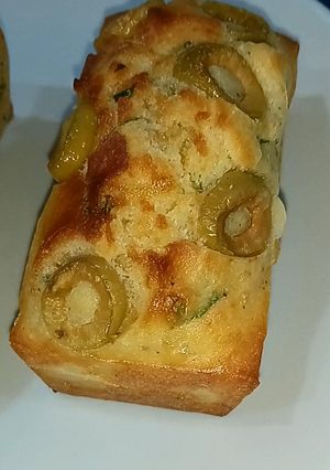 Une photo de Apéro mini cake aux olives vertes dénoyautées coupées