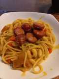 Porotos con riendas y longanizas