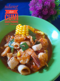 Foto resep Udang dan cumi saos padang