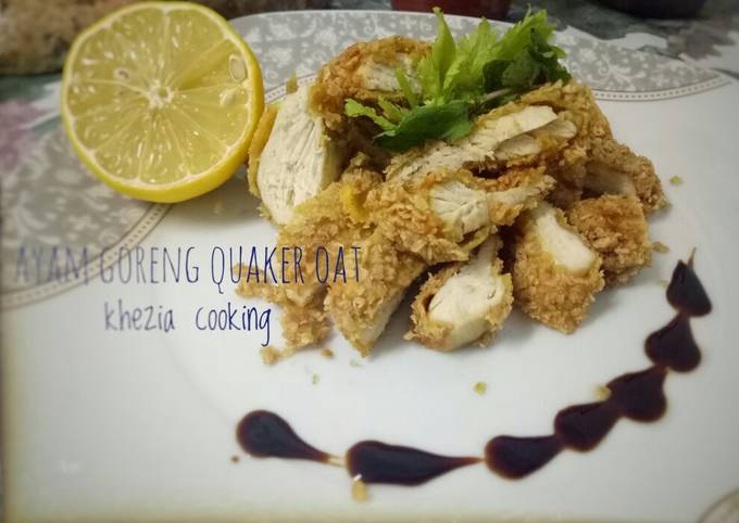 74 Fillet ayam goreng Queker oat